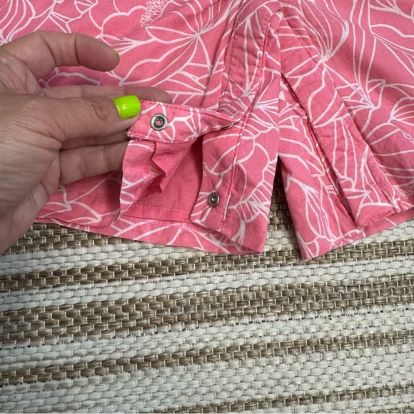 Janie and Jack Pink Floral Tropical Print Sleeveless Jumpsuit Lined Size 12-18M - Picture 3 of 10